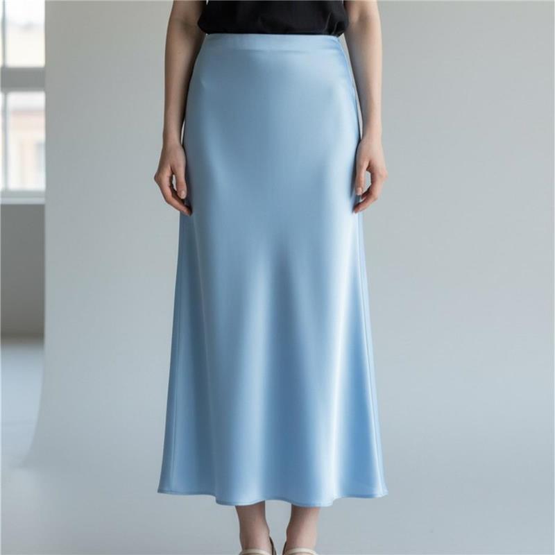 gonna in raso lunga glamour